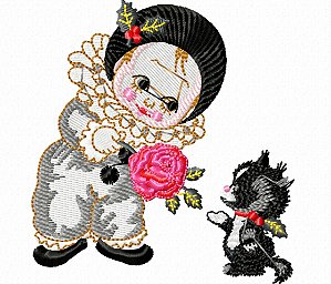 Matriz Bordado Pierrot Baby