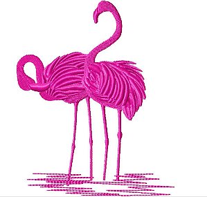 Matriz Bordado Flamingos Lindos