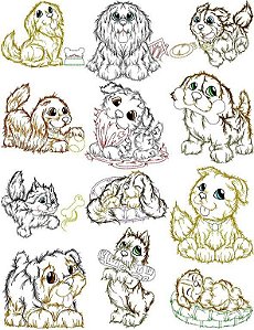 Matriz Bordado Cachorrinho Feliz