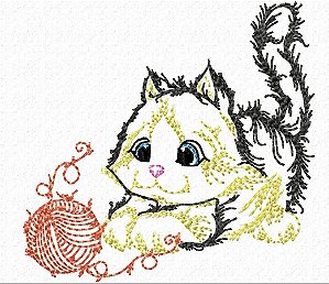 Matriz Bordado Gatinho Manhoso