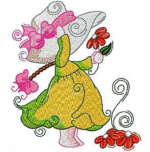 Matriz Bordado Menina Delicada