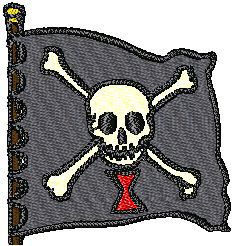 Matriz Bordado Bandeira Pirata