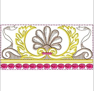 Matriz Bordado Bordas Vintage