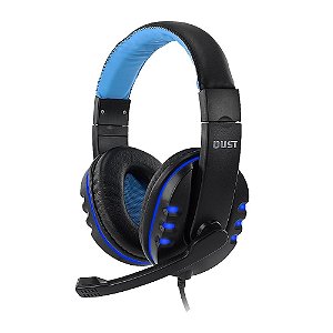 Headset Gamer Fone de Ouvido c/ Microfone Luz LED Azul DUST - Dust