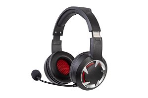 Fone de ouvido Headset Gamer DUST - Preto com LED Vermelha - Dust