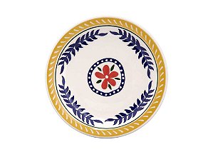 Prato Sobremesa Cerâmica 20cm Floreal Dolce Vita Oxford