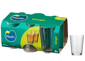 Jogo de Copos de Vidro 265ml 6 Peças Nadir Maracatu - Avanci Brasil