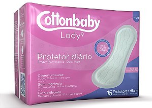 Absorvente Protetor Diário Lady Sem Abas c/15 Unidades Cottonbaby