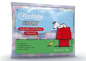 Algodão Colorido em Bolas 50 Gramas Snoopy Cottonbaby