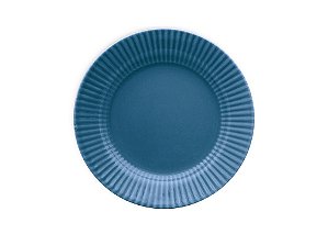 Prato Sobremesa Cerâmica 18cm Canelé Azul Biona