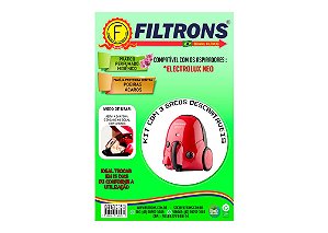 Filtro para Aspirador de Pó Electrolux Neo com 3 peças Filtrons