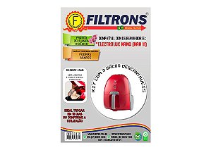 Filtro para Aspirador de Pó Electrolux NANO com 3 peças Filtrons
