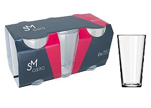 Copo Cairo 350mL Long Drink com 6 peças Vidro Incolor SM