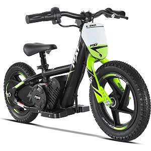Bicicleta Mini Moto Elétrica Mxf E Biker Aro 12 Balance Verde