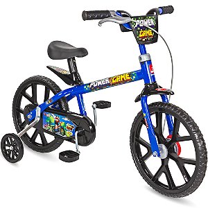 Bicicleta Infantil Criança Aro 14 Powergame Bandeirante Azul
