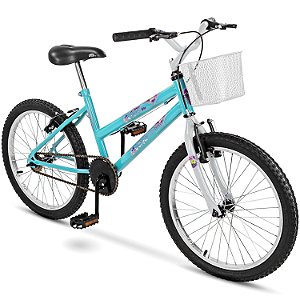 Bicicleta Aro 20 Dks Infantil Menina Criança Mtb Com Cesta - Tiffany