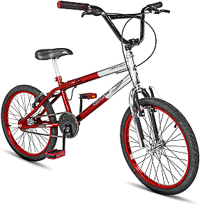 Bicicleta Masculina Infantil Aro 20 DKS Cross Style BMX Bike - Vermelho