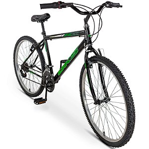 Bicicleta de Passeio Aro 26 Dks Mtb Urbana 18 Marchas Vbrake - Verde/ Branco