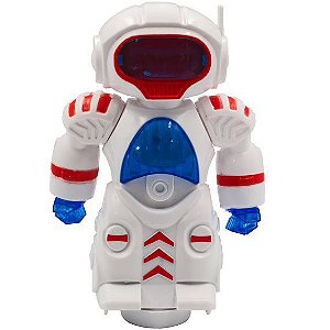 Brinquedo Robô Super Bot Dançarino Com Som E Luz Articulado