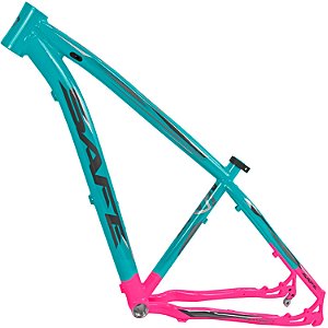Quadro Bicicleta Aro 29 Mtb Safe Alumínio Cabeamento Interno - Tiffany/Rosa Chiclete