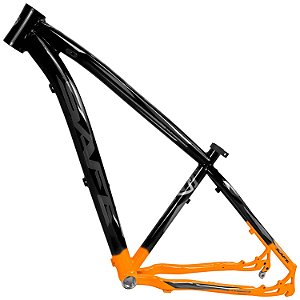 Quadro Bicicleta Aro 29 Mtb Safe Alumínio Cabeamento Interno - Preto/Amarelo Correio