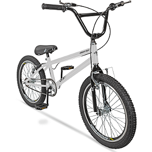 Bicicleta Bmx Aro 20 Dks Cross Pro Aero Freio V-Brake - Branco e Preto