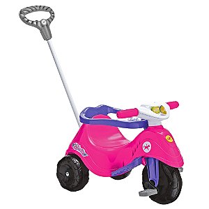 Triciclo Infantil Empurrador Lelecita - Calesita - Rosa