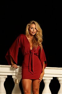 VESTIDO TAYLA VINHO
