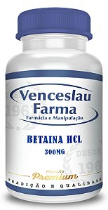 Betaína Cloridrato 300mg - Cápsulas