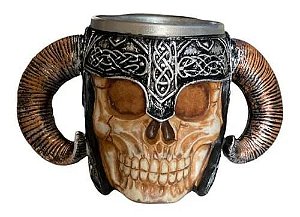 Caneca 3D Caveira Viking