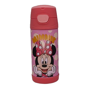 Garrafa Top Handle Minnie infantil Com Canudo