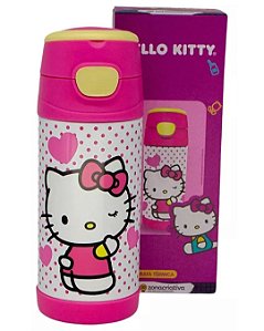 Garrafa Top Handle Hello Kitty Com Canudo