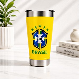 Copo Térmico Brasil Amarelo 500ml
