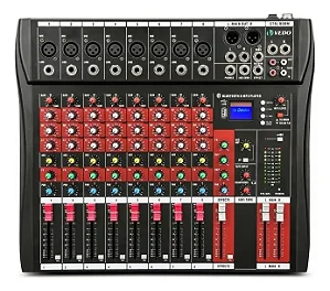Mesa de Som Vedo VDA208L 8 Canais Bluetooth USB