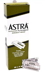Lâmina de Barbear Astra Platinum - Caixa com 100 unidades