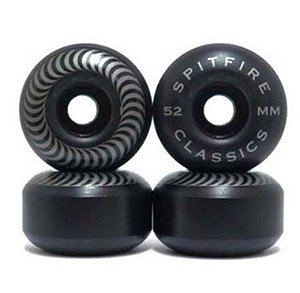 RODA DE SKATE SPITFIRE CLASSIC 52MM PRETA