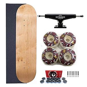 SKATE PROFISSIONAL COMPLETO COM PEÇAS IMPORTADAS E SHAPE 8,5"