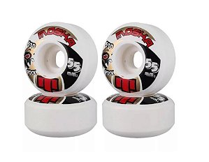 Roda para Skate Mentex 53mm Branca - Virtual Skate Shop