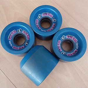 RODAS DE SKATE BLACK SHEEP AZUL 62mm 84A SEMI NOVAS