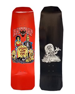 SHAPE OLD SCHOOL RATTRAP MODELO COFFIN "O RETORNO DO SKATE PUNK" 9.75" VERMELHO