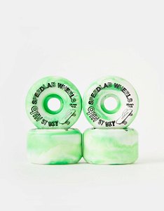 RODA DE SKATE SPEEDLAB 9TH STREET DIY MESCLADA VERDE/BRANCA 59mm 101A