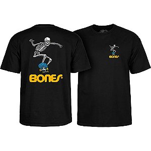 CAMISETA IMPORTADA POWELL PERALTA SKELETON 2 PRETA TAMANHO L (G)