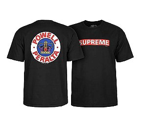 CAMISETA IMPORTADA POWELL PERALTA SUPREME PRETA TAMANHO L (G)