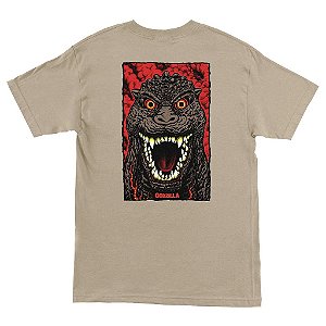 CAMISETA SANTA CRUZ GODZILLA DESTROYER STRIPES AREIA TAMANHO L (G)