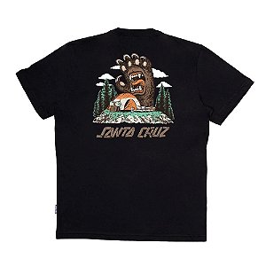 CAMISETA SANTA CRUZ SCREAMING GRIZZLY BLACK TAMANHO GG