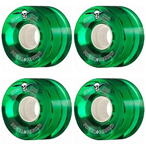 RODAS DE SKATE POWELL PERALTA VERDE CRUISER TRANSPARENTE 59mm 80A