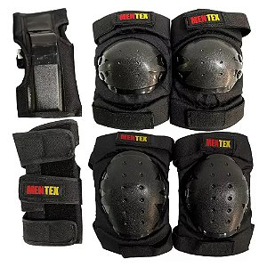 KIT DE PROTEÇÃO MENTEX INFANTIL - PRETO TAMANHO M