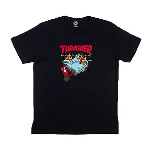 CAMISETA NECKFACE 500 THRASHER MAGAZINE PRETO TAMANHO G