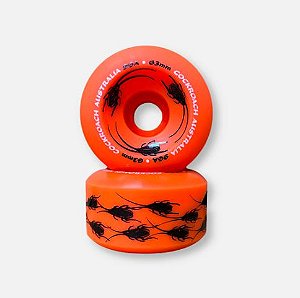 RODA DE SKATE COCKROACH WHEELS AUSTRALIA 63mm 96A LARANJA