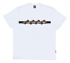 CAMISETA SANTA CRUZ DRESSEN ROSES FACE BRANCO TAMANHO G